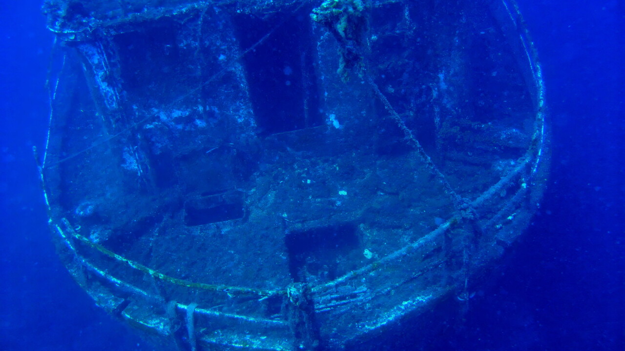 Wrecked sand barge, Croatia by Brian Darvell