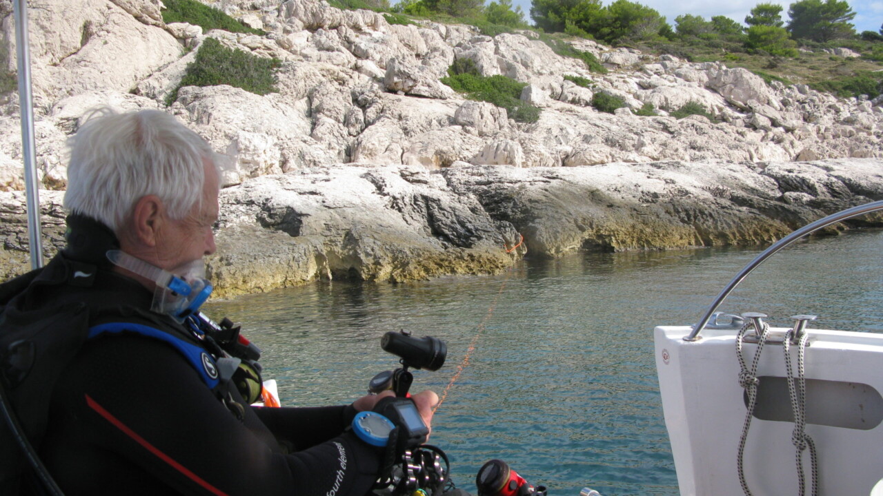 Keith on the boat, Croatia by Brian Darvell