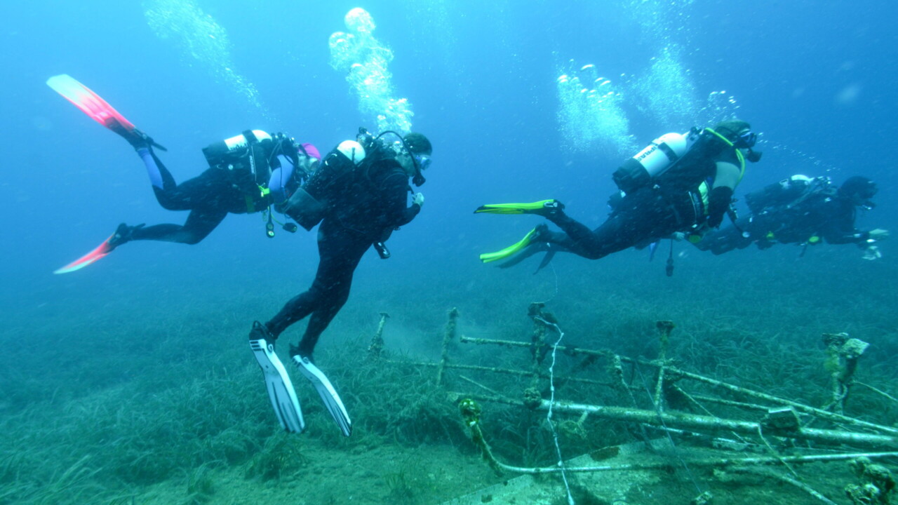 Sam & Debbie, wrecked fishing boat, Croatia by Keith Wilson