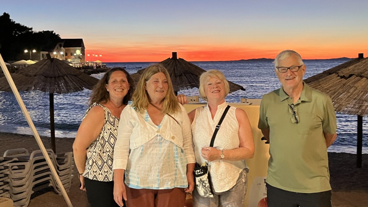 Bath Divers on the beach before dinner, Brian Darvell